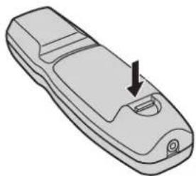 PANASONIC PT-DW100U - Close the battery compartment 3. lid. - 1