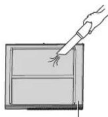 PANASONIC PT-DW100U - Clean the filter cleaning unit, 6. brush and movable metal mesh filter. - 1