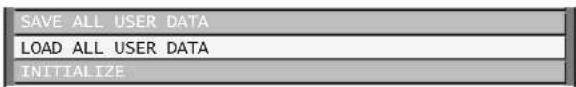 SAVE ALL USER DATA LOAD ALL USER DATA INITIALIZE