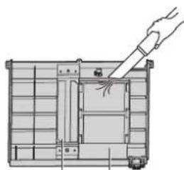 PANASONIC PT-DW100U - Clean the filter cleaning unit, 6. brush and movable metal mesh filter. - 2