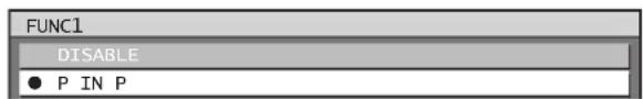 FUNC1 DISABLE ● P IN P