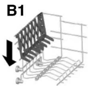Technical diagram of a mechanical component with labeled section B1 and directional arrow (no readable text or symbols)