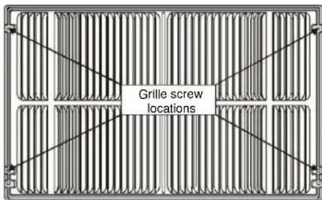Grille screw locations
