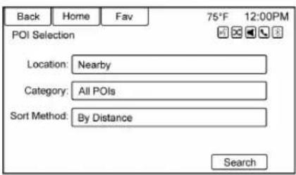 Back Home Fav 75°F 12:00PM POI Selection Location: Nearby Category: All POIs Sort Method: By Distance Search