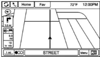Home Fav 72°F 12:00PM 1.6 mi 8.8 mi 10 hr min 1 mi STREET Menu