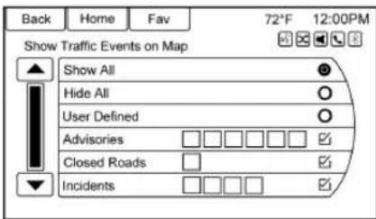 Back Home Fav 72°F 12:00PM Show Traffic Events on Map Show All Hide All User Defined Advisories □□□□□□ Closed Roads □ Incidents □□□□ ✓