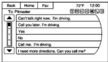 Back Home Fav 72°F 12:00 To: Pilmaster Can't talk right now. I'm driving. Call you later. I'm driving. Yes No Call me. I'm driving. I need more directions. Can you call me?