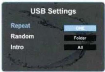 USB Settings Repeat Random Intro CHL Folder All