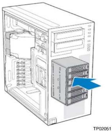 INTEL SC5299WS - Installing a Hot Swap Hard Drive Cage with a SAS/SATA or SCSI Backplane - 9