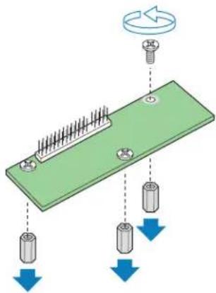 Diagram illustrating a mechanical assembly with labeled components and directional arrows indicating motion or force.