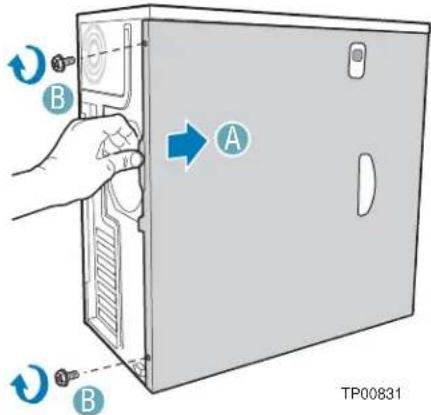INTEL SC5299WS - Installing the Left Side Cover - 1