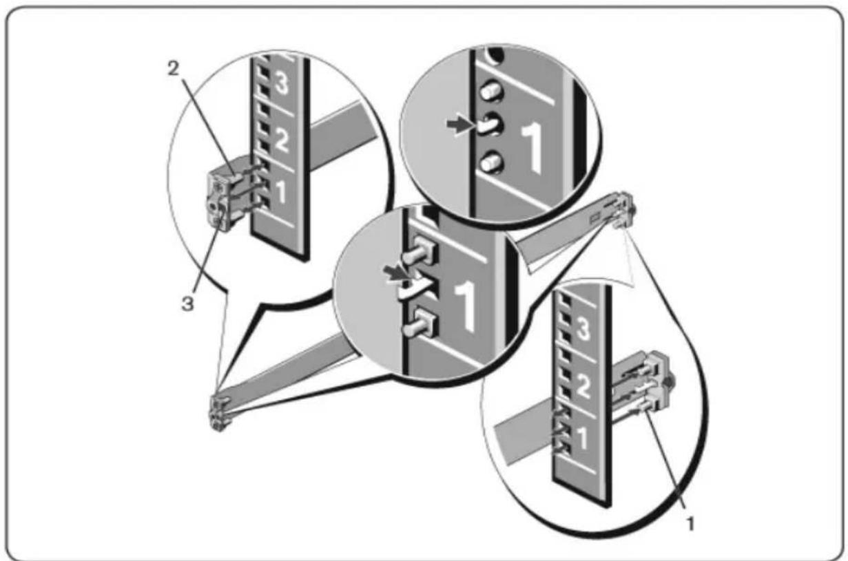 Diagram illustrating three mechanical assembly steps with numbered components and directional arrows indicating movement or force.