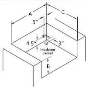 A 5" C 4.5" Insulated Jacket B