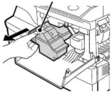 SHARP FO-2080 - Gently pull the TD (Toner/Developer) cartridge out while pressing the lock release button. - 1