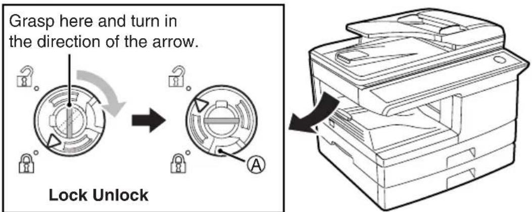 Grasp here and turn in the direction of the arrow. Lock Unlock