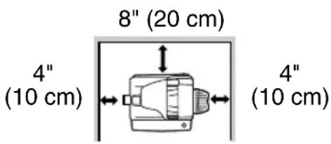 8" (20 cm) 4" (10 cm) 4" (10 cm)
