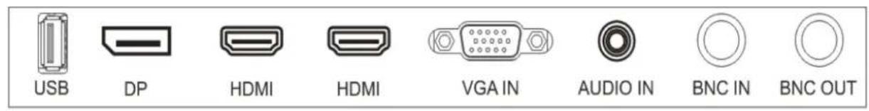 USB DP HDMI HDMI VGA IN AUDIO IN BNC IN BNC OUT