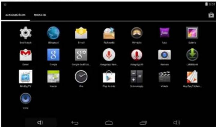 WayteQ XTab 7Q GPS - Application Launcher Screen - 1