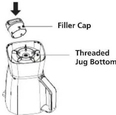Filler Cap Threaded Jug Bottom