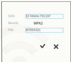 SSID EZ Mobile-791197 Security WPA2 PSK 87654321