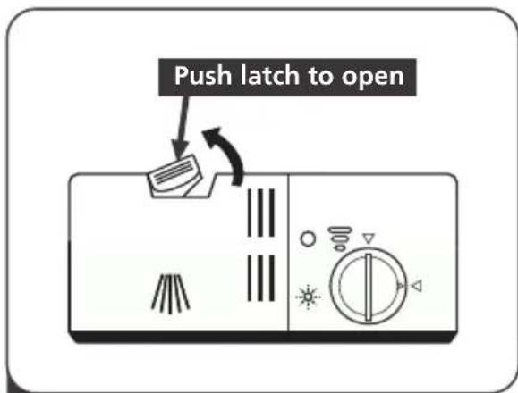 Push latch to open
