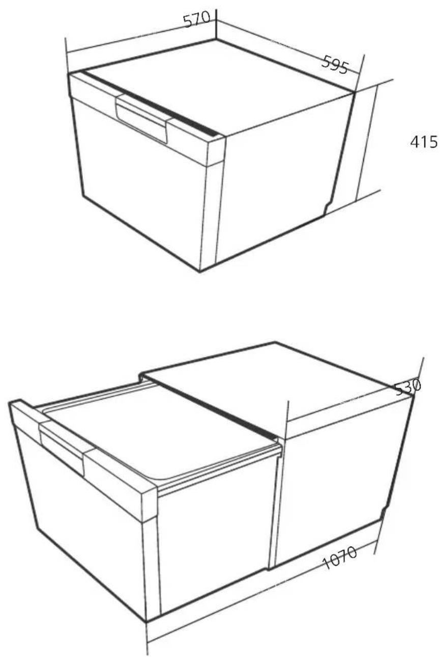 Euro Appliances EDS60S - Product Dimensions - 1
