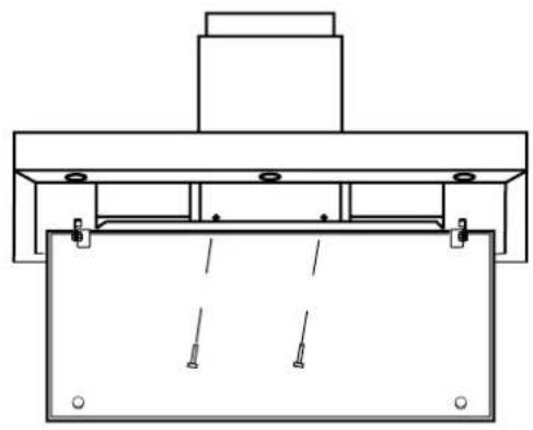 Technical line drawing of a mechanical assembly with mounting brackets and support fixtures (no text or symbols)