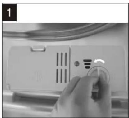Eurom EDS45XS - How to fill the Rinse Aid Dispenser - 1