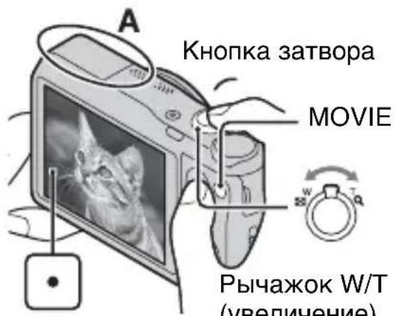 A Кнопка затвора MOVIE Ryчажок W/T (увеличение)
