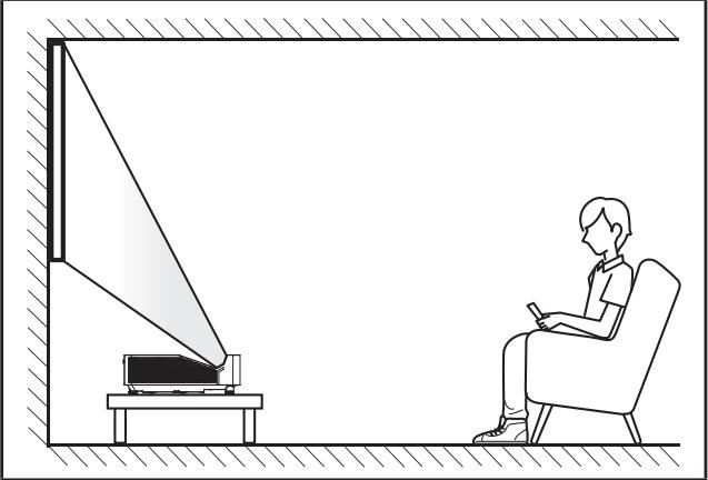 OPTOMA ZW410UST - Installation du projecteur - 1