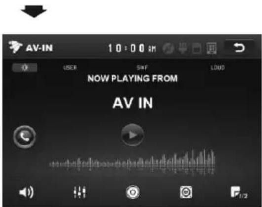 AV-IN 10:00 AM USER SWIF LOAD NOW PLAYING FROM AV IN