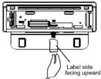 Label side facing upward