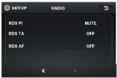 RDS PI MUTE RDS TA OFF RDS AF OFF