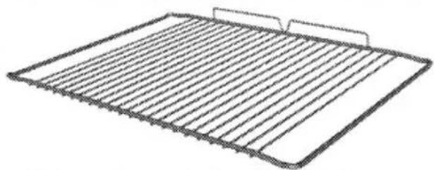 Line drawing of a rectangular grid or rack with horizontal lines and two side handles (no text or symbols)