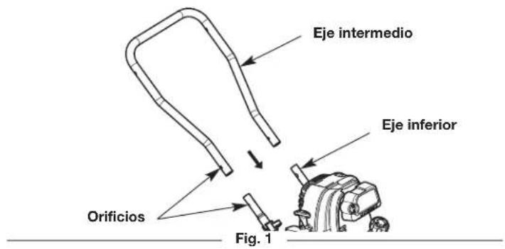 Eje intermedio Eje inferior Orificios Fig. 1