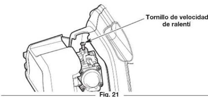 Tornillo de velocidad de ralentí Fig. 21