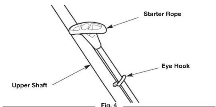 Craftsman CMXGKAME3079 - Securing the Starter Rope, Throttle Cable and Wire Assembly - 4
