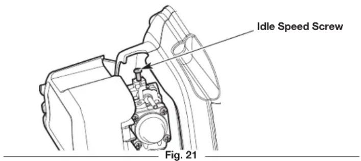 Craftsman CMXGKAME3079 - ADJUSTING THE IDLE SPEED - 2