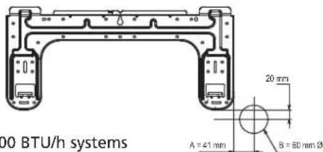 00 BTU/h systems 20 mm A = 41 mm B = 60 mm Ø