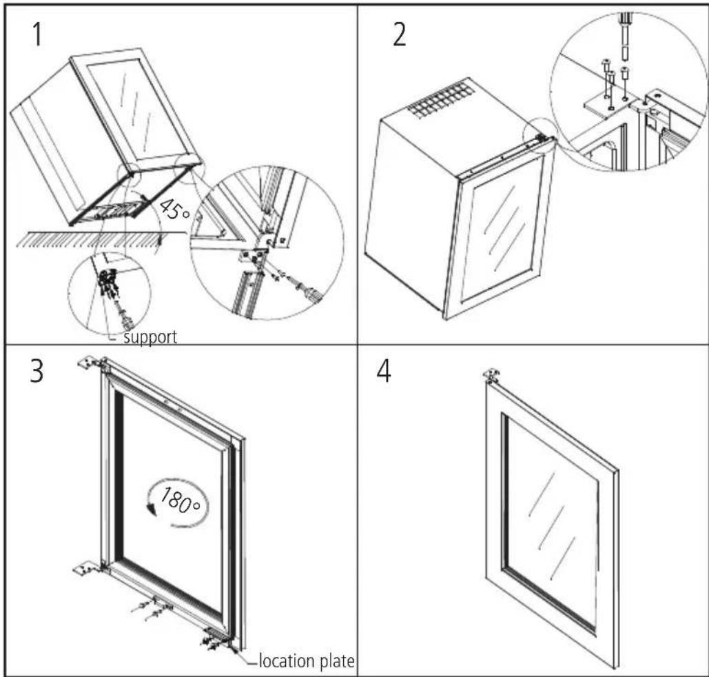 Caple WC6521 - HOW TO CHANGE THE DOOR OPENING - 1