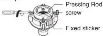 Pressing Rod screw Fixed sticker
