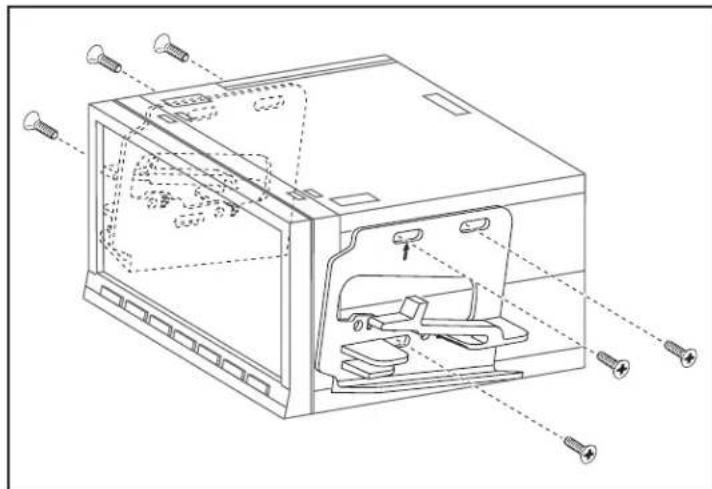 Technical diagram of a microwave oven with labeled components and screw placements