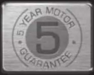 5 YEAR MOTOR GUARANTEE