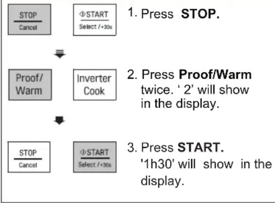 LG MS4236DB - Example: To keep food warm for 90minutes - 1