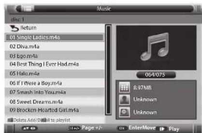 Music disc 1 Return 01 Single Ladies.m4a 02 Diva.m4a 03 Ego.m4a 04 Best Thing I Ever Had.m4a 05 Halo.m4a 06 If I Were a Boy.m4a 07 Smash Into You.m4a 08 Sweet Dreams.m4a 09 Brockon Hearted Girl.m4a 06:4/075 8.97MB Unknown Unknown Page +/- 03 EnterMove Play