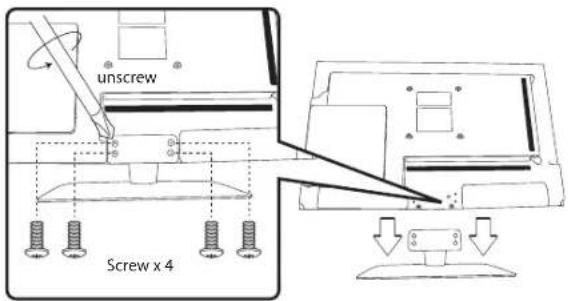 unscrew Screw x 4