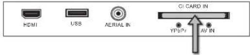 HDMI USS AERIAL IN CI CARD IN YPBIP# AV IN