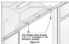 Use Philips Head Screws A B C N (included in the literature pocket). Figure 14