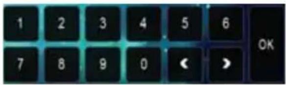 1 2 3 4 5 6 7 8 9 0 < > OK