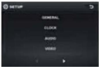 SETUP GENERAL CLOCK AUDIO VIDEO